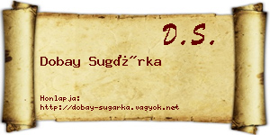 Dobay Sugárka névjegykártya